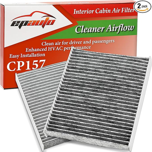 EPAuto CP157 (CF12157) Replacement made for Toyota/Mazda/Subaru Cabin Air Filter includes Activated Carbon - 2 Packs