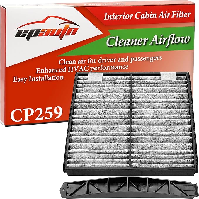 EPAuto CP259 (259-200) Cabin Air Filter includes Activated Carbon Replacement for Chevy Silverado, Suburban, Tahoe, Avalanche; GMC Sierra, Yukon; Cadillac Escalade - Fits 2007–2014