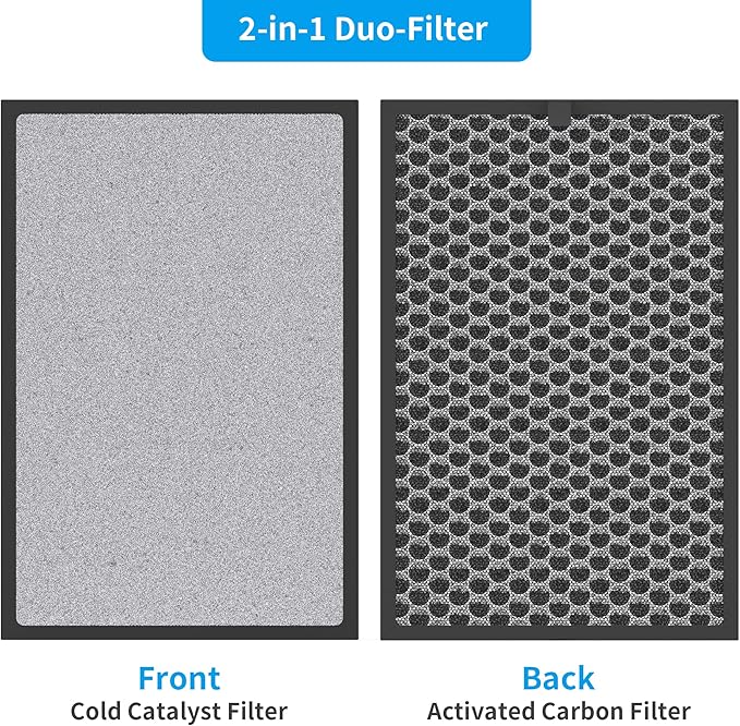 2 Packs 8L Activated Carbon Replacement Filter Duo-fiilter Compatible with Okaysou AirMax 8L
