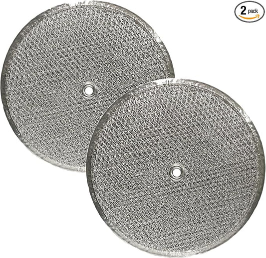 Air Filter Factory 9-1/2 Inches Round x 3/32 With Center Hole Flat Range Hood 12-Layer Aluminum Grease Filter 2-Pack