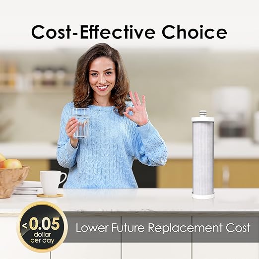 Waterdrop WF08 Under Sink Replacement Water Filter, Replacement for Waterdrop AS08/BS08/AMS08, 8000 Gallons, Reduces Chlorine, Lead, Heavy Metals, Bad Taste
