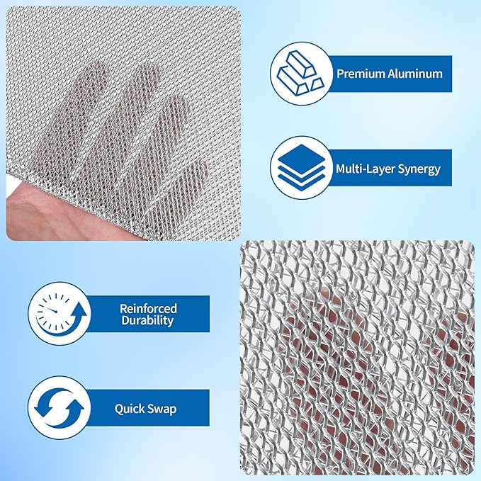 S99010370 Range Hood Filter for Broan PM250, PM390, 99010370, 2002603, B08087922, AP5950107, SB08087661, Aluminum Grease Filters, Range Hood Replacement Parts Easy Install