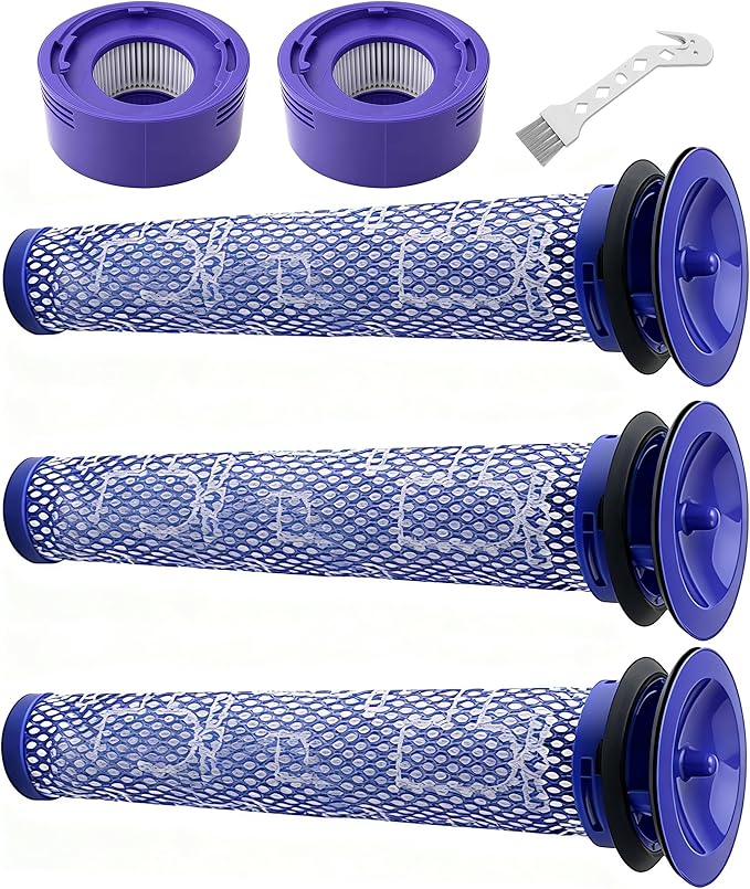5 Pack Vacuum Filter Replacement Kit for V7, V8 Animal and V8 Absolute Cordless Vacuum, 3 Pre Filter, 2 Post Filter, Replaces Part # 965661-01 & 967478-01
