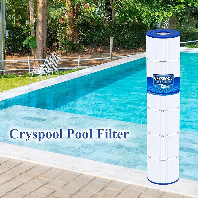 Cryspool® 07113 Filter Compatible with CX1280RE, SwimClear C5025, C5030, C5000, PA131-PAK4, C-7494, C5020, FC-1227, 4 ×131 Sq. Ft Pool Filter Cartridge, 4 Pack