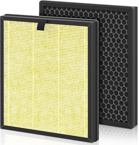 AP303 AP304 Replacement Filters, Compatible with DAYETTE ＆ FRESHDEW Air Purifier AP303/AP304, H14 HEPA Filter with Activated Carbon, 2 Pack (Pet Filter)