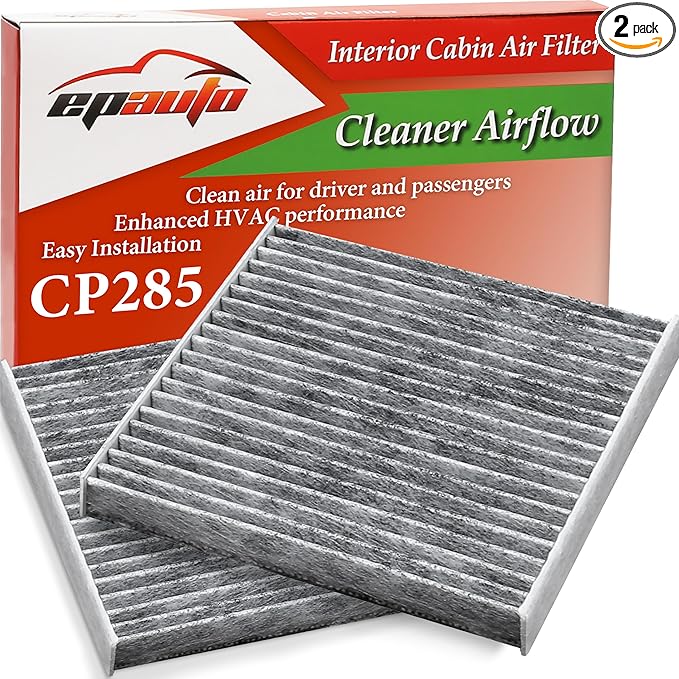 EPAuto CP285 (CF10285) Premium Cabin Air Filter includes Activated Carbon, 2 Packs