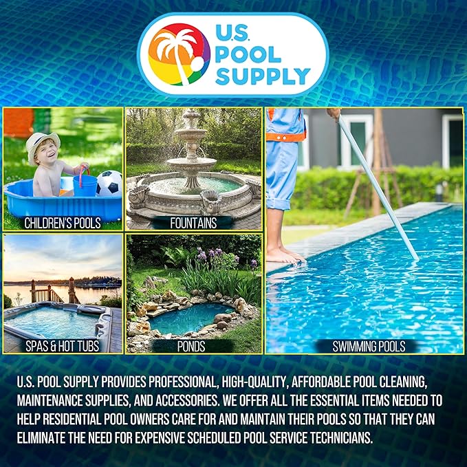 U.S. Pool Supply 4 Foot Heavy-Duty Above Ground Pool Hose, 1.5" - Black Replacement Filter Connecting Hose, Flexible Spiral Wound EVA - Compatible with Intex for Pool Filter Pumps - Skimmer Pump