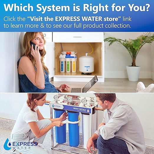 Express Water ROC001 UV Countertop Water Filter System – Hot, Room, Ambient Reverse Osmosis Water Filter System – 5 Stage RO Water Filter System with UV Water Purifier – No Installation Required