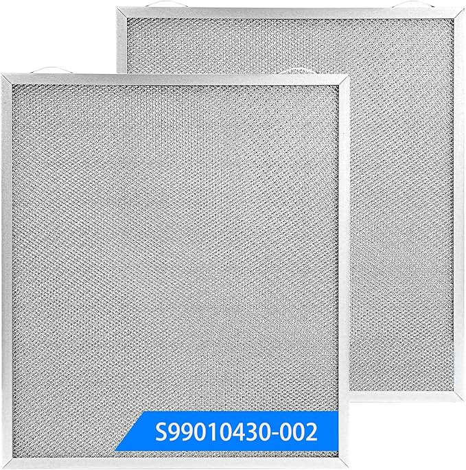 2 Pack S99010430-002 Range Hood Grease Filter Replacement | 15-3/4" x 13-7/8" | Compatible with Broan NuTone & Kenmore Kitchen Vents | High-Airflow Aluminum Mesh for Smoke & Odor Control