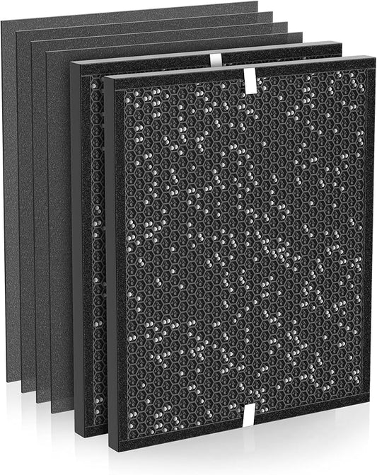 3000 Carbon Replacement Filters Compatible with Air Doctor 3000 Air Purifier – Includes 2 Carbon/VOC Filters + 4 Pre-Filters, Compare to Part# ADF3002 & ADF3003, Not for 3500