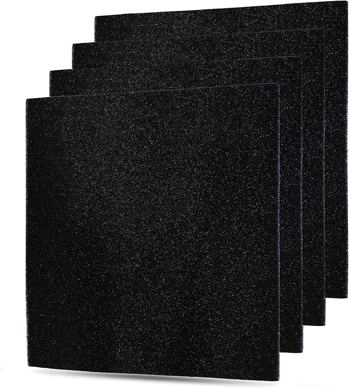 MD1-0023 Activated Carbon Replacement Filters, Compatible with Vornado Air Cleaner Purifier Model AC300, AC350, AC500, and AC550, 4-Pack