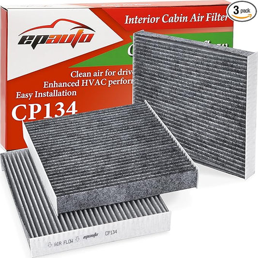 EPAuto CP134 (CF10134) Premium Cabin Air Filter includes Activated Carbon, 3 Packs