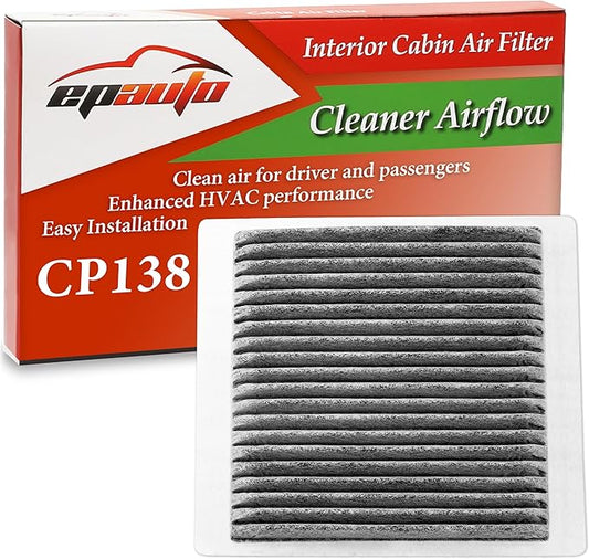 EPAuto CP138 (CF10138) Cabin Air Filter with Activated Carbon Replacement for Toyota Highlander (2001-2007), Lexus IS300 (2001-2005), RX300 (1999-2003)