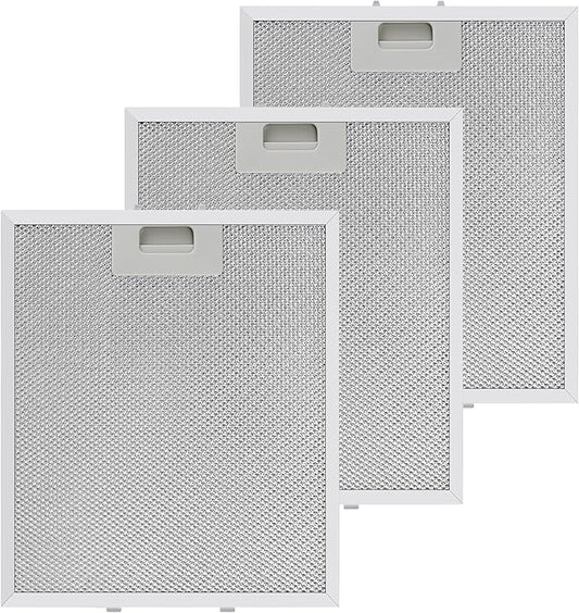 Updated W10169961A Range Hood Filter Replacement (3PCS) by Techecook, 5-Layer Aluminum Mesh Hood Grease Filter 10.5 x 12 Inch Fit for Whirlpool, Kitchen Aid, Jenn-Air Range Hoods